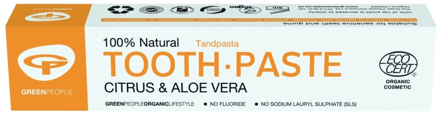 Pasta do zębów Cytryna i aloes - Green People Citrus & Aloe Vera Toothpaste