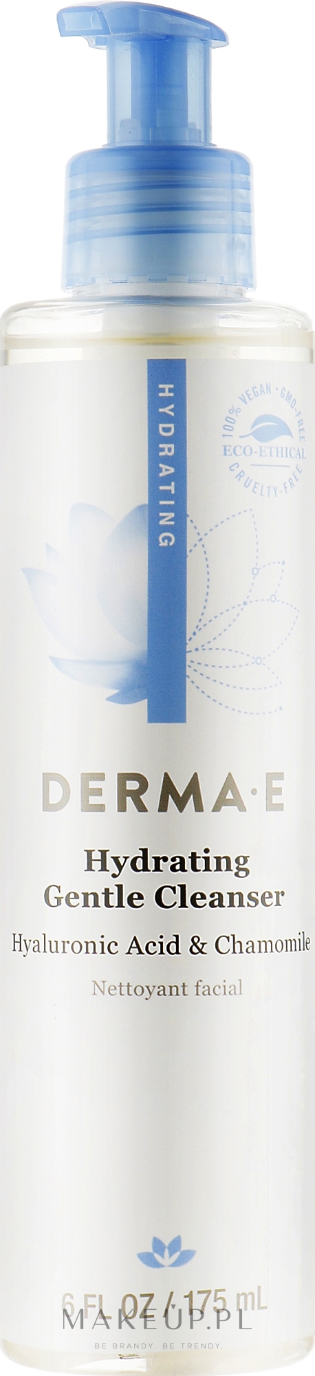 Nawilżający żel do mycia twarzy z kwasem hialuronowym - Derma E Hydrating Gentle Cleanser — Zdjęcie 175 ml