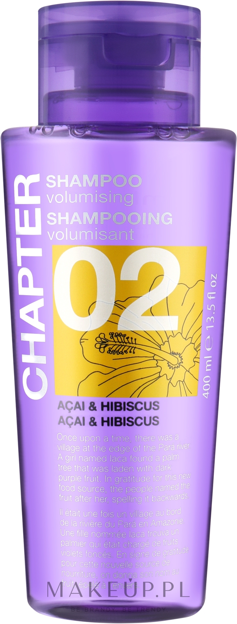 Szampon do włosów zwiększający objętość Hibiskus i jagody acai - Mades Cosmetics Chapter 02 Volumising Acai & Hibiscus Shampoo — Zdjęcie 400 ml