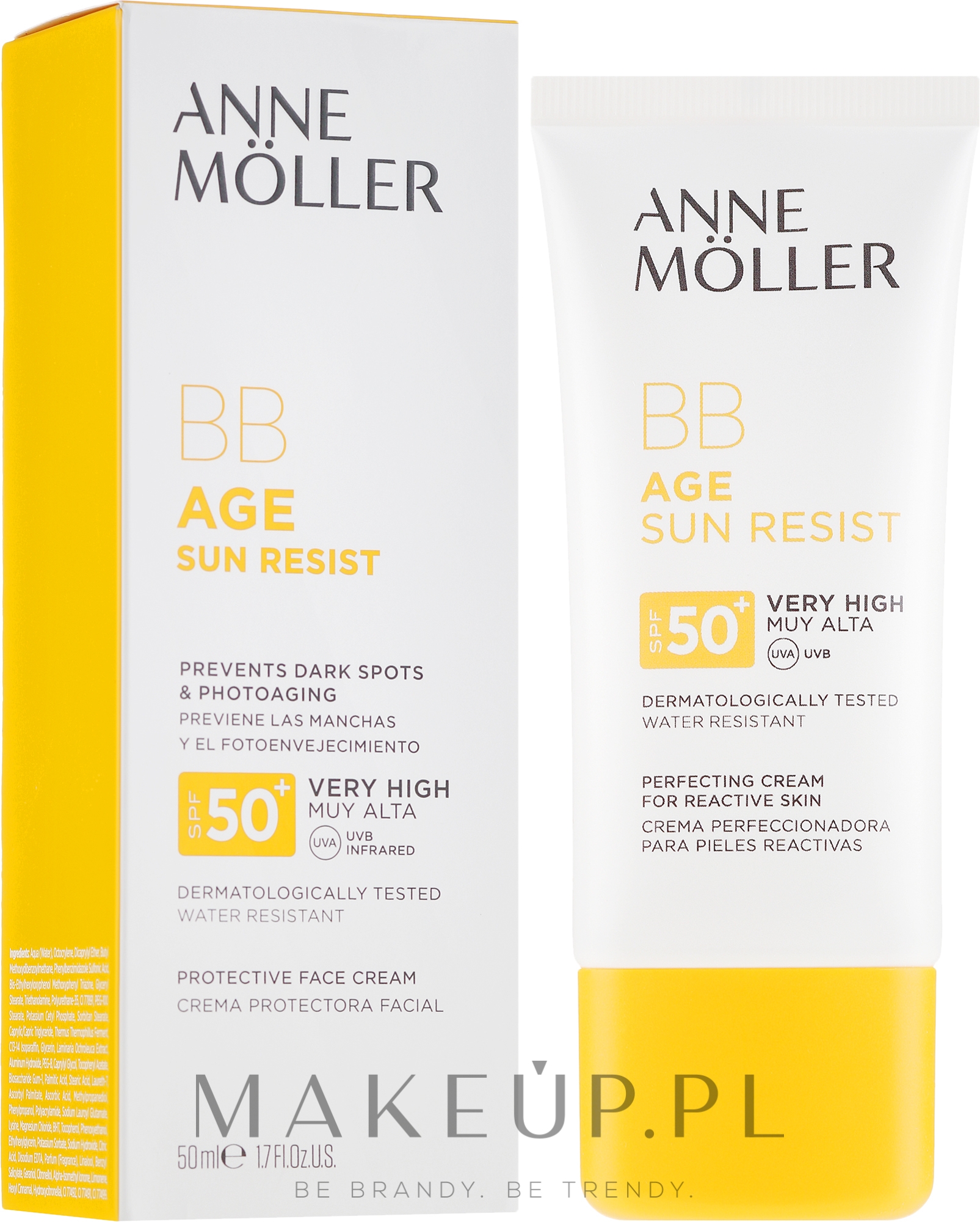 Przeciwsłoneczny krem BB do twarzy SPF 50+ - Anne Möller BB Age Sun Resist Perfecting Cream  — Zdjęcie 50 ml
