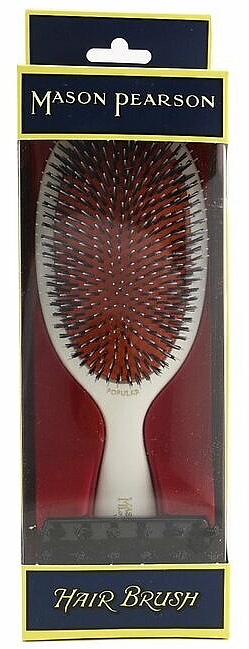 Szczotka do włosów, biała - Mason Pearson Popular Large Bristle & Nylon BN1 Ivory — Zdjęcie N3