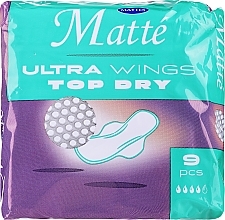 Podpaski higieniczne ze skrzydełkami, 9 szt. - Mattes Ultra Wings Top Dry — Zdjęcie N1