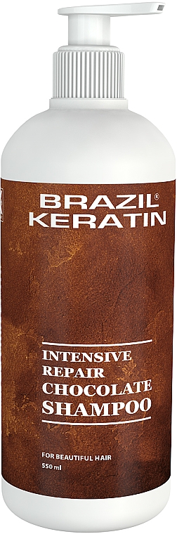 Regenerujący szampon do włosów zniszczonych - Brazil Keratin Intensive Repair Chocolate Shampoo — Zdjęcie N4
