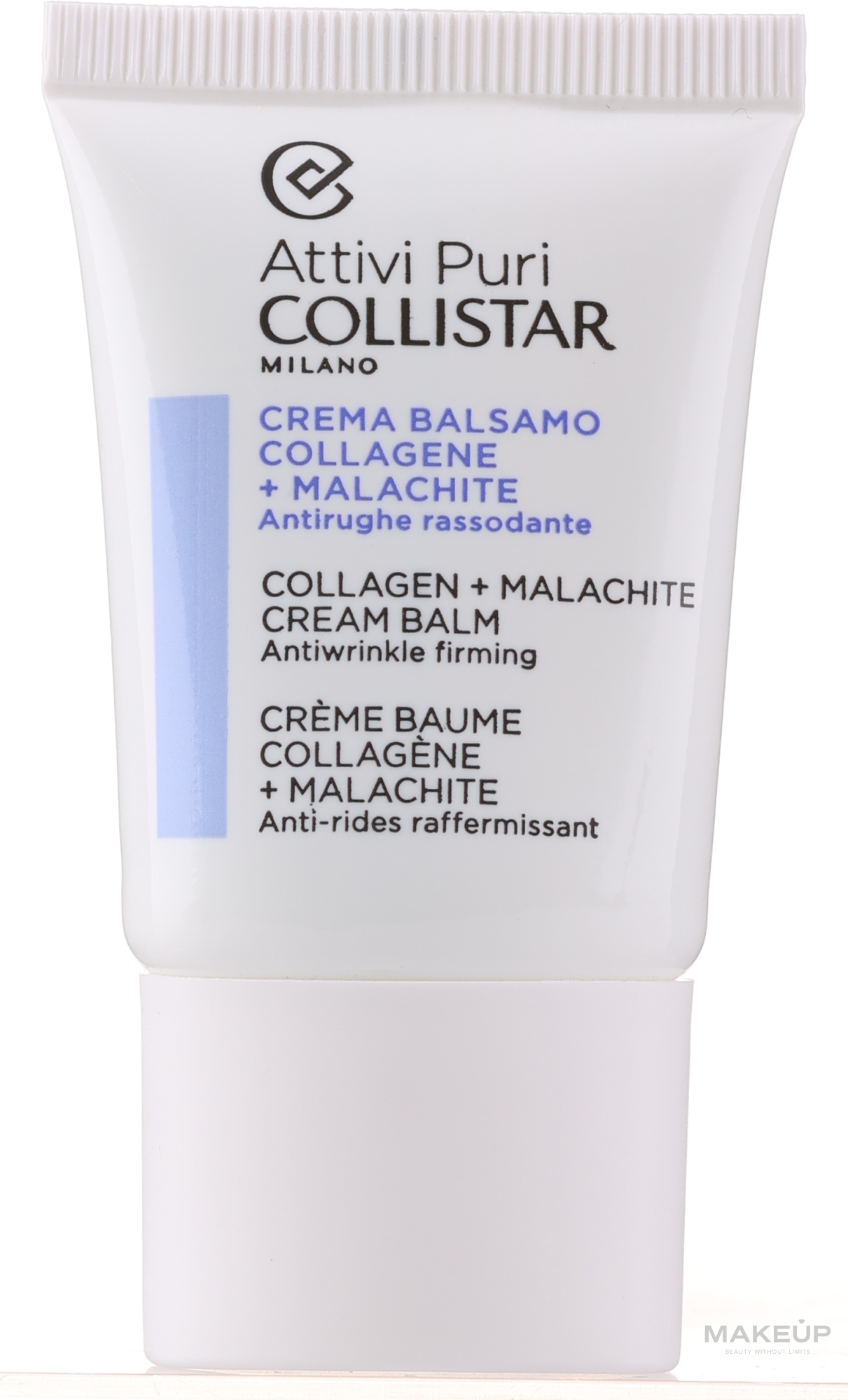 PREZENT! Krem-balsam do twarzy z kolagenem i malachitem - Collistar Pure Actives Collagen + Malachite Cream Balm — Zdjęcie 15 ml