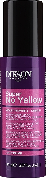 Spray do neutralizacji żółtych odcieni włosów - Dikson Super No-Yellow 12in1 Sprey — Zdjęcie N1