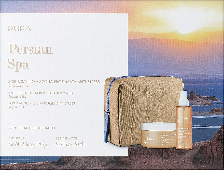 Zestaw - Pupa Persian Spa Kit 3 (scrub/350g + water/150ml + bag) — Zdjęcie N1