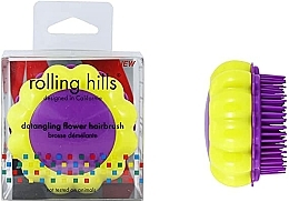 Kup Szczotka do włosów, żółto-fioletowa - Rolling Hills Brosse Desenredar Flower