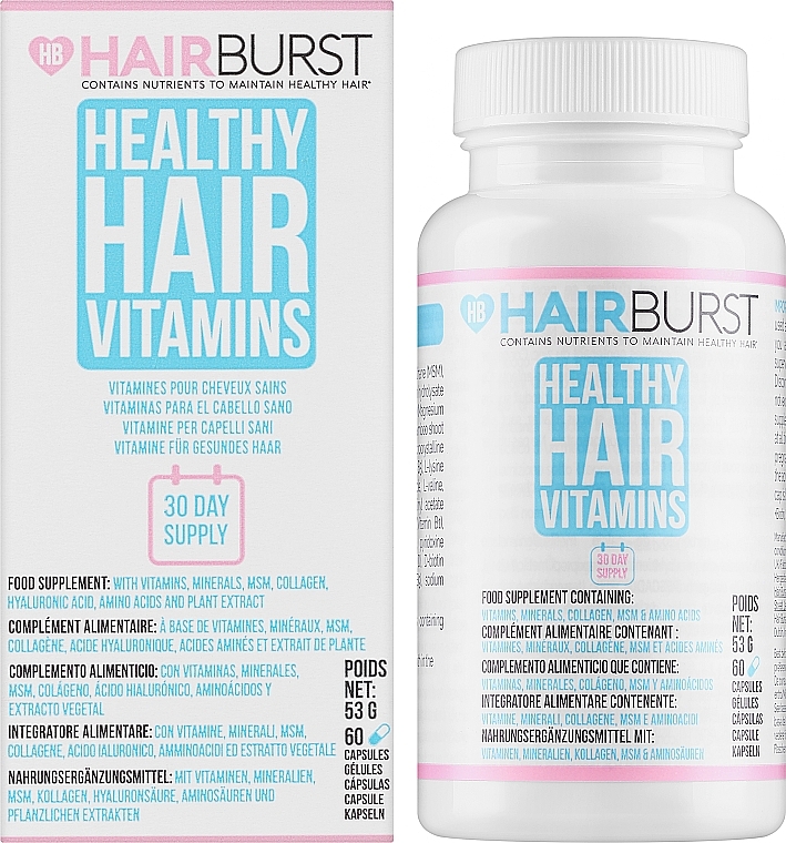 Witaminy w kapsułkach na porost i wzmocnienie włosów - Hairburst Healthy Hair Vitamins — Zdjęcie N2