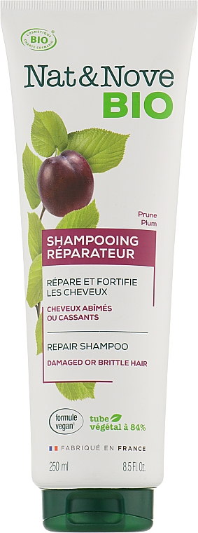 Regenerujący szampon do włosów ze śliwką - Eugene Perma Nat&Nove BIO — Zdjęcie N1