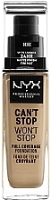 Kup PRZECENA! Podkład do twarzy - NYX Professional Makeup Can't Stop Won't Stop Full Coverage Foundation *