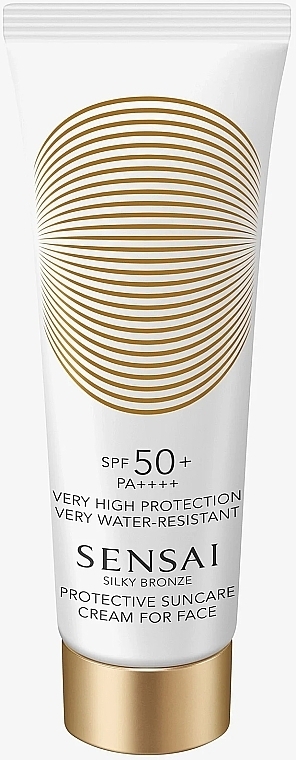 Krem przeciwsłoneczny do twarzy SPF50 - Sensai Silky Bronze Protective Suncare Cream For Face SPF50+ — Zdjęcie N1