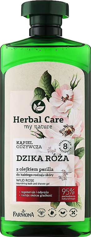 Kąpiel odżywcza Dzika róża z olejkiem perilla - Farmona Herbal Care My Nature — Zdjęcie N1