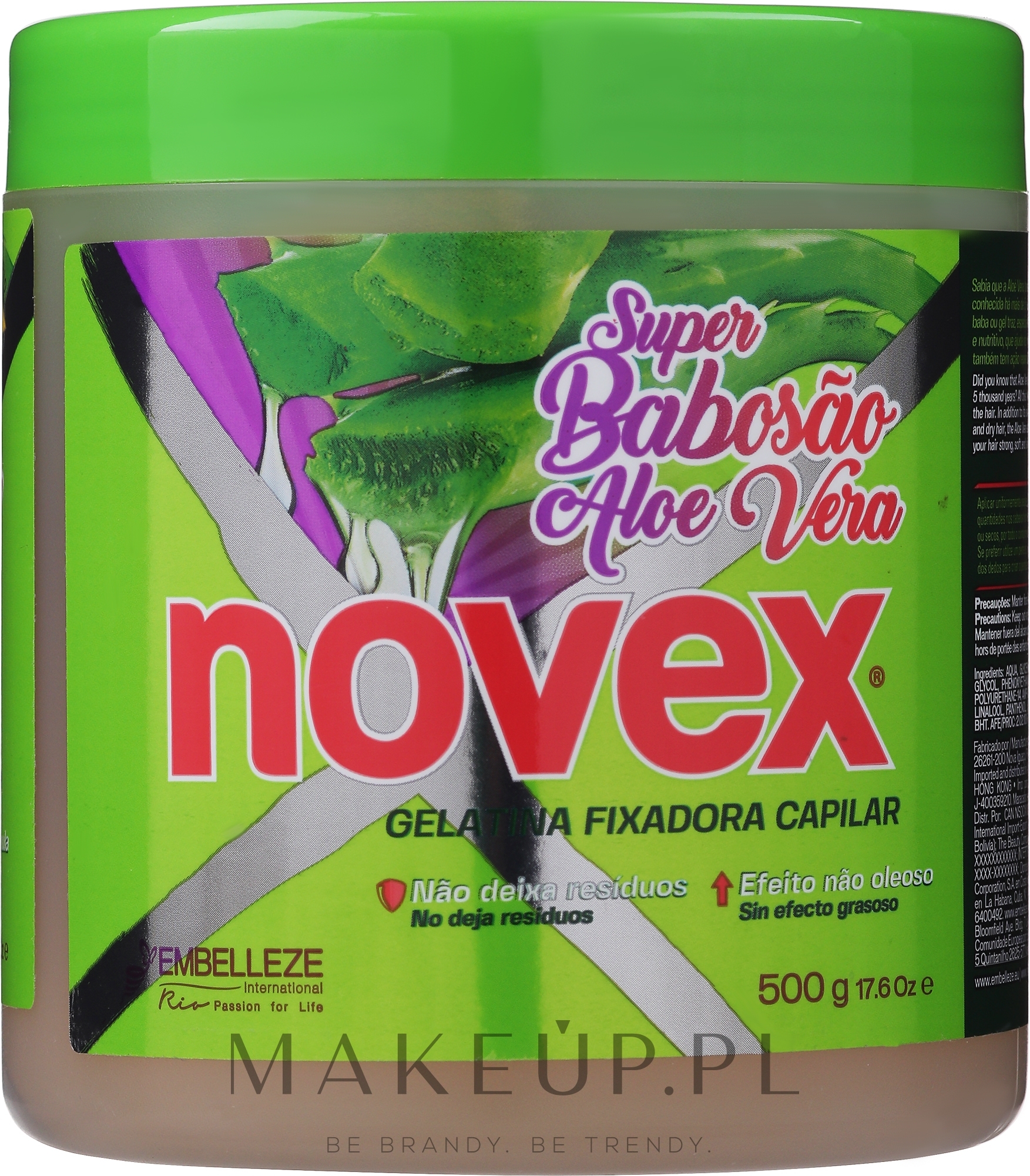 Żel do stylizacji włosów - Novex Super Aloe Vera Hair Styling Jelly — Zdjęcie 500 ml
