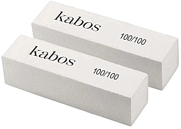 Polerka do paznokci 100/100, biała - Kabos  — Zdjęcie N1