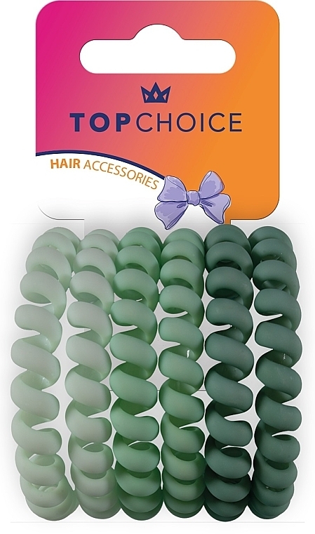 Gumka do włosów, 20025, 6 sztuk - Top Choice Hair Accessories — Zdjęcie N1