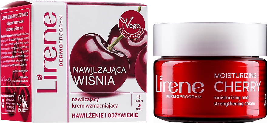 Lekki krem nawilżający do twarzy Wiśnia i cytryna - Lirene Moisture and Nourishment Moisturizing and Refreshing Light Cream — Zdjęcie N2