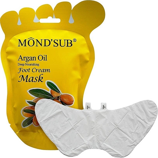 Nawilżająca maska do stóp z olejkiem arganowym - Mond'Sub Argan Oil Foot Cream Mask