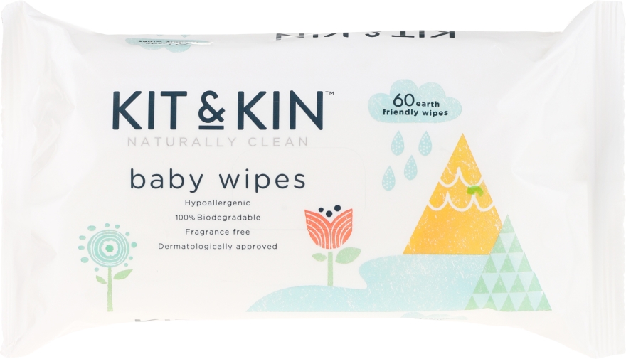 Biodegradowalne chusteczki bez zapachu dla dzieci - Kit & Kin