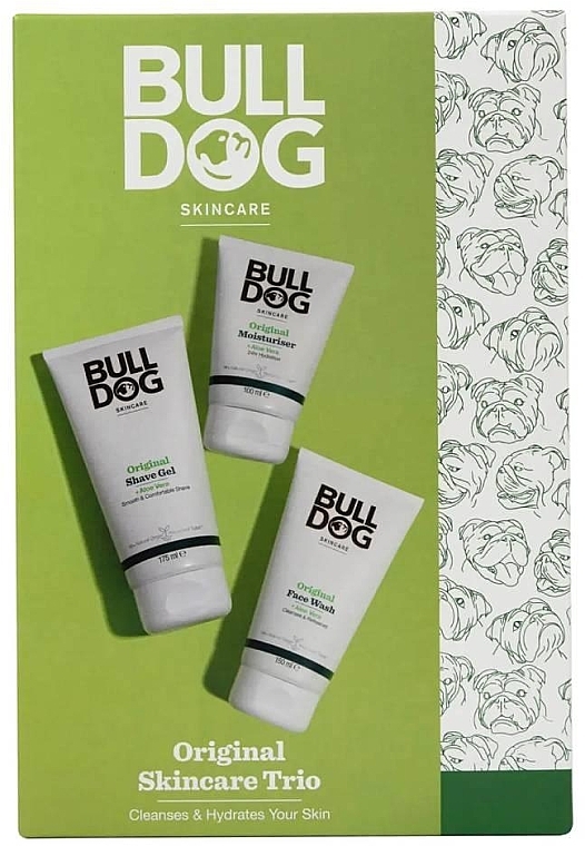 Zestaw - Bulldog Skincare Original Skincare Trio Set (sh/gel/175mln + f/wash/150ml + f/cr/100ml) — Zdjęcie N1