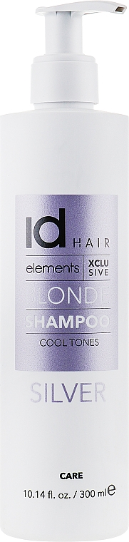 Szampon do włosów rozjaśnianych i blond - idHair Elements XCLS Blonde Silver Shampoo — Zdjęcie N1