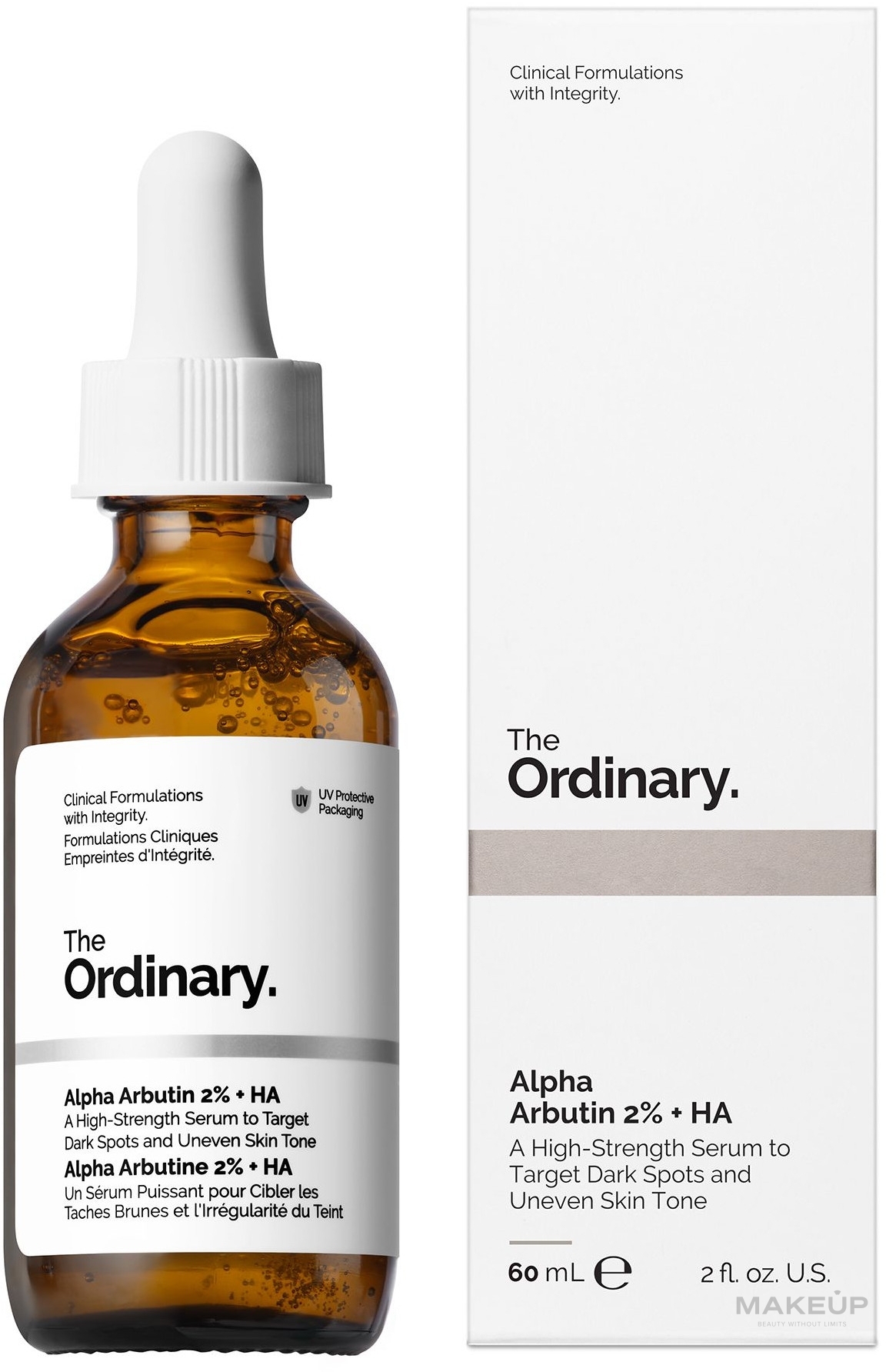 Wysoce skuteczne serum minimalizujące pojawianie się ciemnych plam i rozjaśniające skórę - The Ordinary Alpha Arbutin 2% + HA — Zdjęcie 60 ml