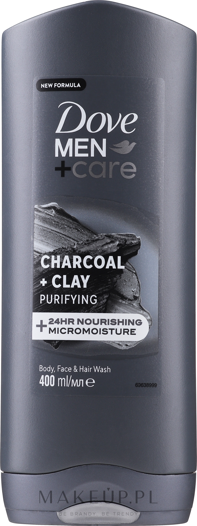 Żel pod prysznic dla mężczyzn z węglem i glinką - Dove Men + Care Elements Charcoal + Clay Micro Moisture Body And Face Wash — Zdjęcie 400 ml