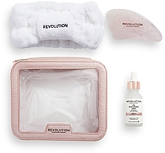 Kup PRZECENA! Zestaw - Makeup Revolution Skincare The Hyaluronic Acid Skincare Gift Set (bag/1pc + headband/1pc + f/mass/1pc + f/ser/30ml) *