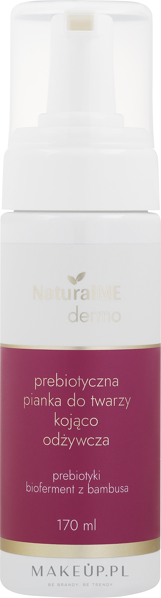 Kojąco-odżywcza prebiotyczna pianka do mycia twarzy - NaturalME Dermo — Zdjęcie 170 ml