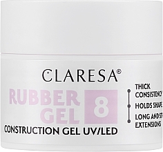 Żel przedłużający paznokcie, 12 g - Claresa Rubber Gel — Zdjęcie N1