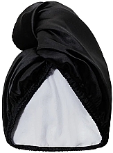 Kup Dwustronny satynowy turban do włosów, czarny - Glov Double-Sided Satin Hair Towel Wrap Black