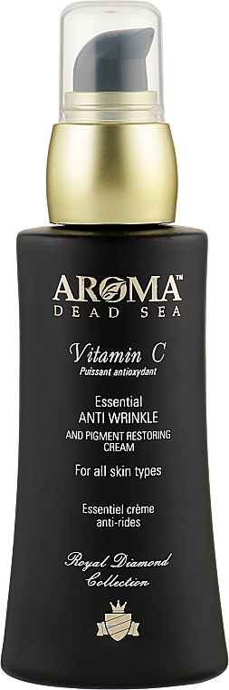 Krem do twarzy z witaminą C przeciw zmarszczkom i przebarwieniom - Aroma Dead Sea Vitamin C Essential Anti Wrinkle Cream