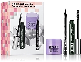 Zestaw - Clinique High Impact Favorites Set (mascara/7ml + eye/liner/0.34g + balm/15ml) — Zdjęcie N1