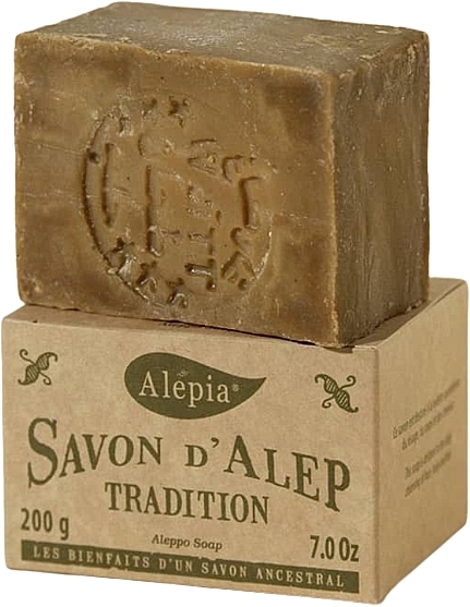 Tradycyjne mydło Aleppo z olejem laurowym 1% - Alepia Authentic Tradition Aleppo Soap 1% Laurel — Zdjęcie N1