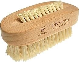 Dwustronna szczoteczka do paznokci z naturalnym włosiem, średnia twardość - Hydrea London Premium & Stylish Dual Nail Brush with Natural Bristles Medium Strength FSC Certified Beech — Zdjęcie N1