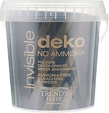 Proszek do rozjaśniania włosów, niebieski - Trendy Hair Invisible Deko Ammonia Free Bleaching Powder — Zdjęcie N2