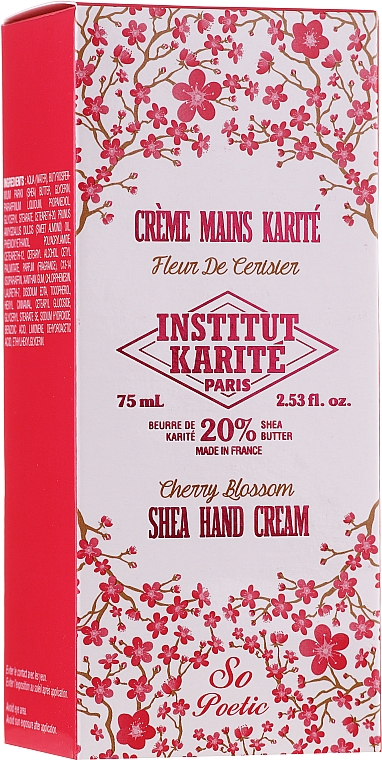Zestaw - Institut Karite Fleur de Cerisier (sh/gel/50ml + b/milk/50ml + h/cr/75ml + soap/100g + bag) — Zdjęcie N10