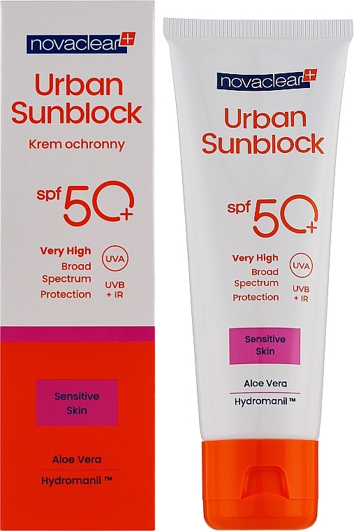 Krem ochronny przeciw promieniom UV do skóry wrażliwej - Novaclear Urban Sunblock Protective Cream Sensitive Skin SPF50 — Zdjęcie N2