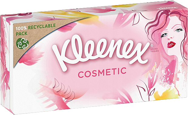 Chusteczki w pudełku Cosmetic, 80 szt., wzór 2 - Kleenex — Zdjęcie N1