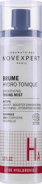 Wygładzająca mgiełka tonizująca z kwasem hialuronowym - Novexpert Hyaluronic Acid Smoothing Toning Mist