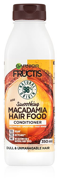 Wygładzająca odżywka do włosów suchych Makadamia - Garnier Fructis Macadamia Hair Food Conditioner — Zdjęcie N1