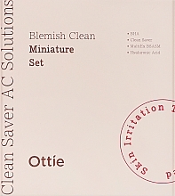 Kup Zestaw - Ottie Blemish Clean Miniature Set (foam/30ml + ton/30ml + cr/30ml)