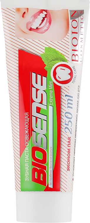 Pasta do zębów Ekstremalna Mięta - Bioton Cosmetics Biosense Extreme Mint — Zdjęcie N1
