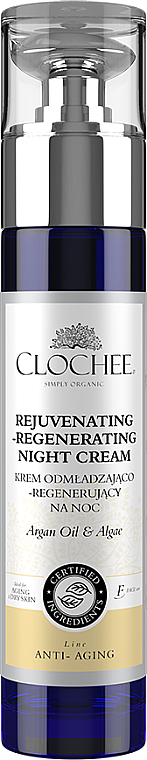 Krem odmładzająco-regenerujący na noc - Clochee Regenerating-Rejuvenating Night Cream — Zdjęcie N1