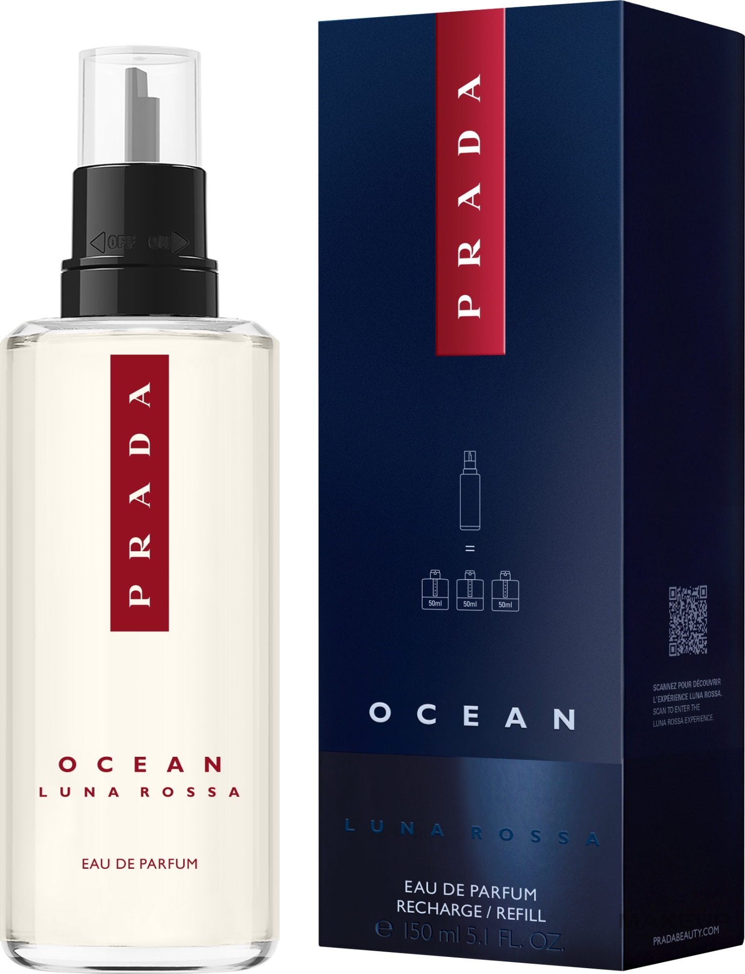 Prada Luna Rossa Ocean - Woda perfumowana (wymienna jednostka) — Zdjęcie 150 ml