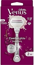 Maszynka do golenia z 2 wymiennymi wkładami - Gillette Venus Comfortglide Sugarberry — Zdjęcie N1