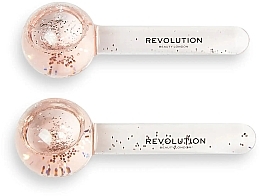 Masażer do twarzy - Revolution Beauty Pink Glitter Ice Globes — Zdjęcie N1