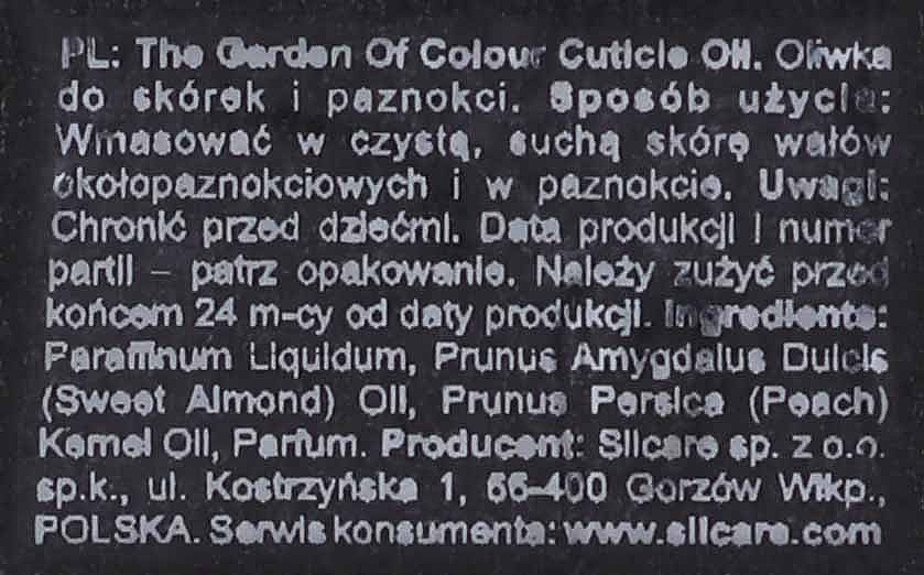 Olejek do paznokci i skórek - Silcare Garden of Colour Cuticle Oil Peach Nature — Zdjęcie N2