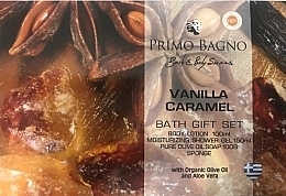 Kup Zestaw - Primo Bagno Vanilla & Caramel Paper Bag Set (b/lot/100 ml + sh/gel/150 ml + soap/100 g + sponge)
