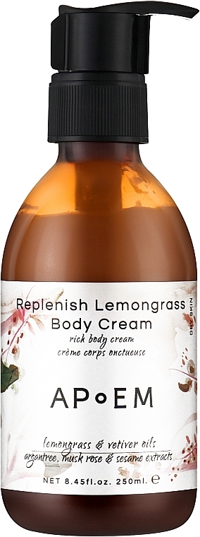 Rewitalizujący krem ​​do twarzy i ciała z trawą cytrynową - APoEM Replenish Lemongrass Body Cream — Zdjęcie N1