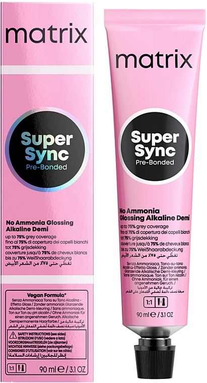 Toner do włosów bez amoniaku - Matrix Super Sync Pre-Bonded — Zdjęcie N1